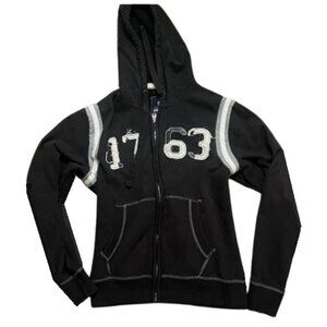 American Rag Cie 1763 Full Zip Up Distressed Hoodie Sweatshirt Size L